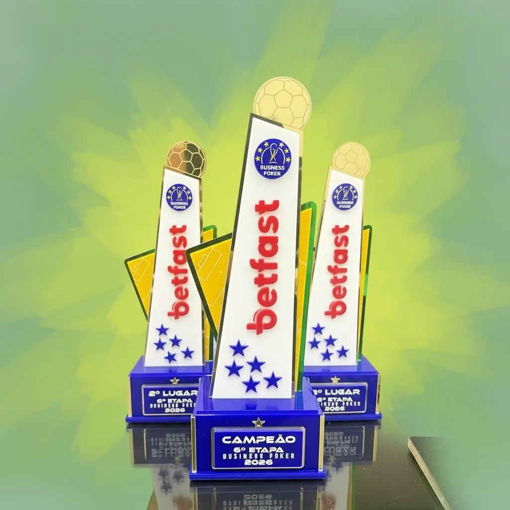 Troféus Betfast em formato de picolé